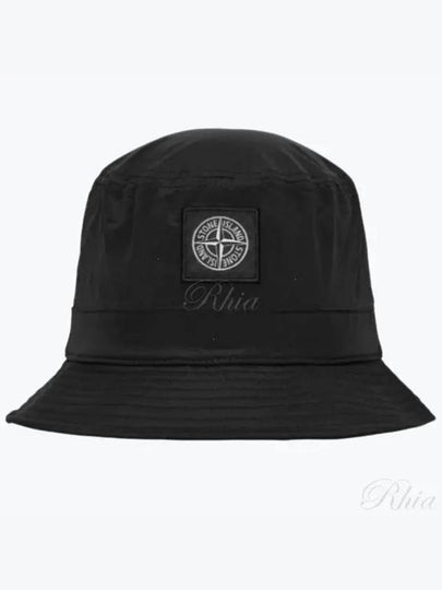 Logo Patch Bucket Hat Black - STONE ISLAND - BALAAN 2