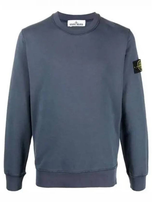 Men's Wappen Patch Sweatshirt Blue Navy - STONE ISLAND - BALAAN 2