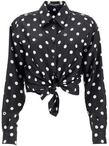 silk polka dot print blouse - DOLCE&GABBANA - BALAAN 1