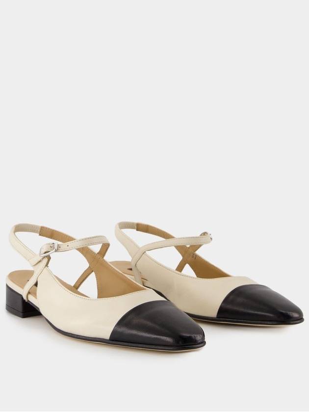 Oceano Flat Shoes - Carel - Leather - Beige - CAREL - BALAAN 2