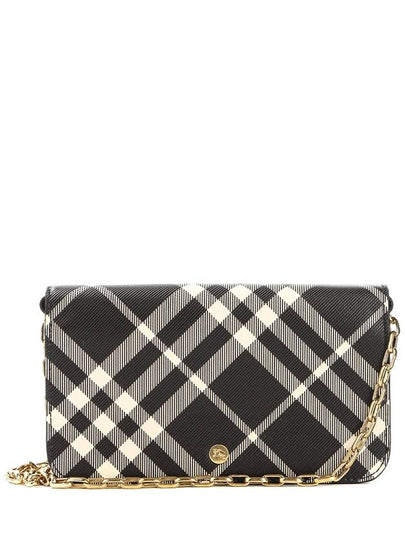 Check Chain Strap Cross Bag Black - BURBERRY - BALAAN 2