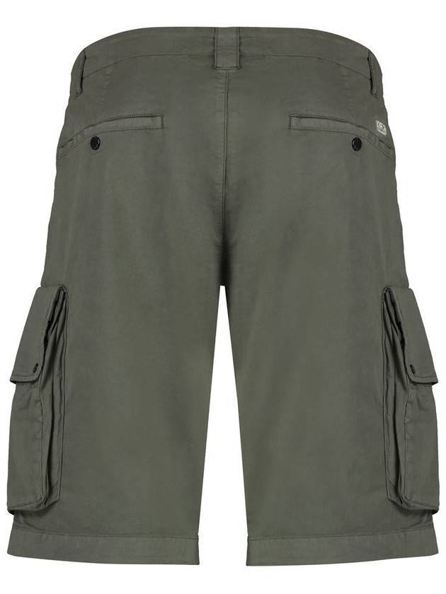 Twill Stretch Cargo Shorts Green - CP COMPANY - BALAAN 3