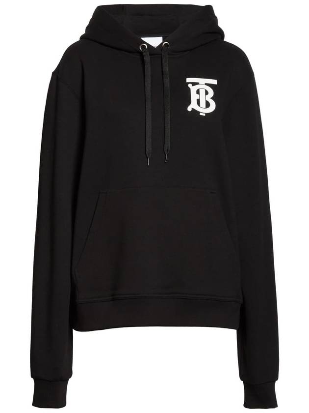 Monogram Logo Hoodie Black - BURBERRY - BALAAN 6