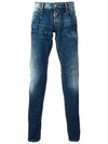 Logo Leather Patch Circle Locking Spot Diss Jean Blue - DSQUARED2 - BALAAN 1