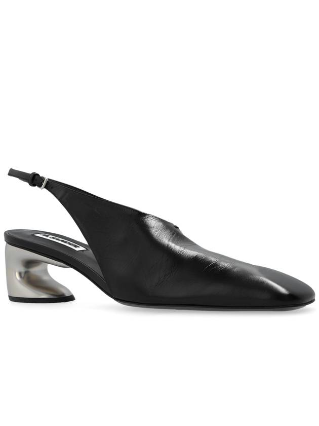 JIL SANDER Leather Heeled Shoes, Women's, Black - JIL SANDER - BALAAN 4