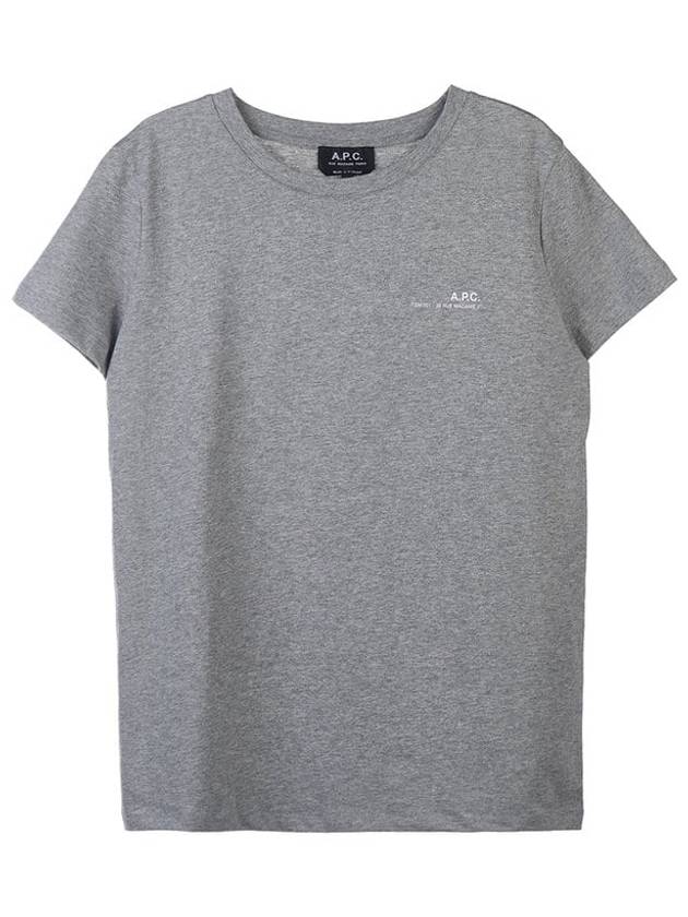 WoMen's Item Logo Short Sleeve T-Shirt Grey - A.P.C. - BALAAN 2