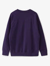 Men's Fox Head Patch Cotton Sweatshirt Purple - MAISON KITSUNE - BALAAN 3