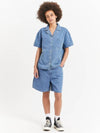 AU Australia Denim Shirt ST123S3403 Mid Blue WOMENS - STUSSY - BALAAN 4