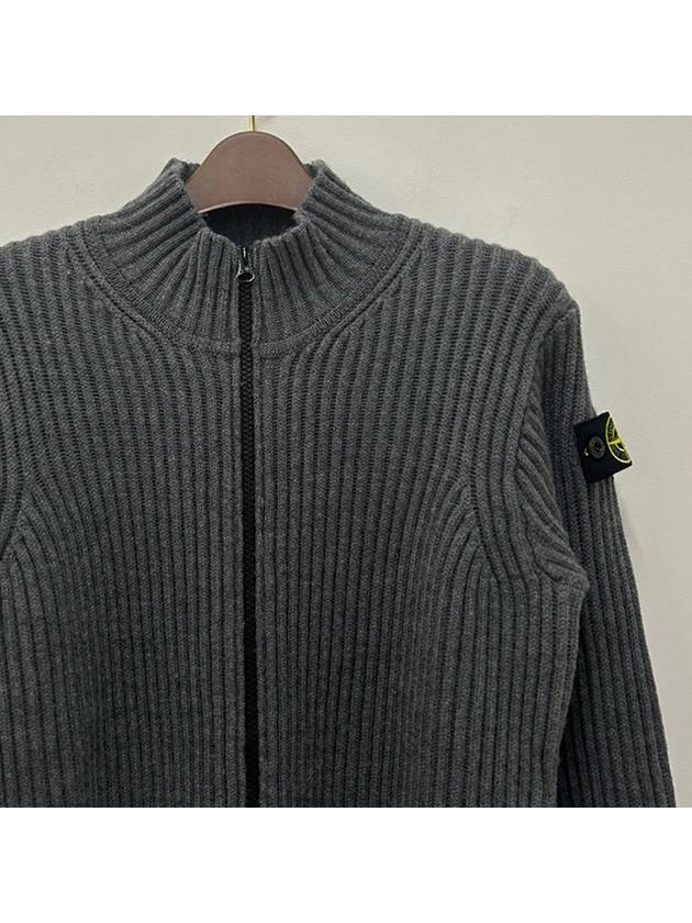 Kids Waffen Patch Zip up Cardigan 10 12 Melange Dark Gray 7916512C2 V0M67 - STONE ISLAND - BALAAN 4