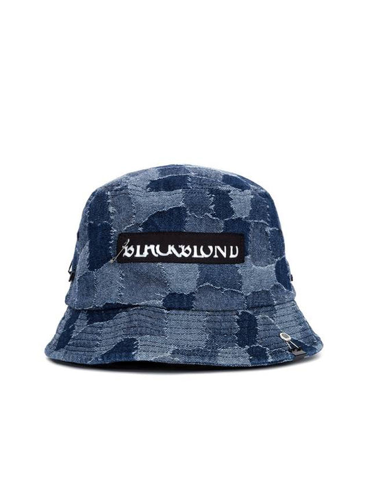 BBD The Apparition Patchwork Denim Bucket Hat Blue - BLACKBLOND - BALAAN 2