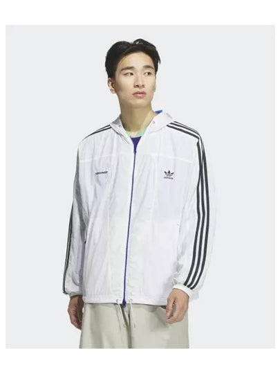 Embroidery Logo Reversible Track Jacket White Blue - ADIDAS - BALAAN 2