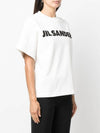 Logo Round Short Sleeve T-Shirt Natural - JIL SANDER - BALAAN 5