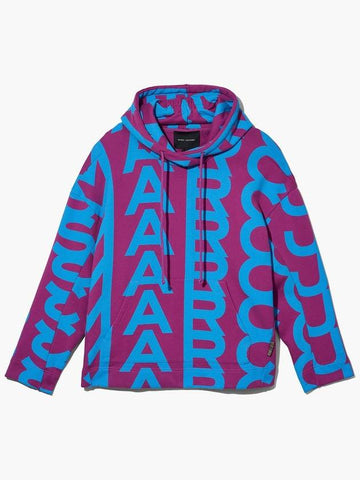 Monogram Oversized Hoodie_Purple/Blue (C632P02PF22-566) - MARC JACOBS - BALAAN 1