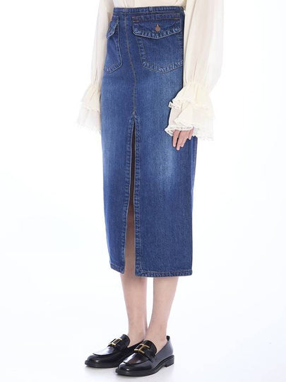 Denim Midi Skirt - CHLOE - BALAAN 2