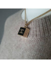 Square CC logo gold metal necklace - CHANEL - BALAAN 8