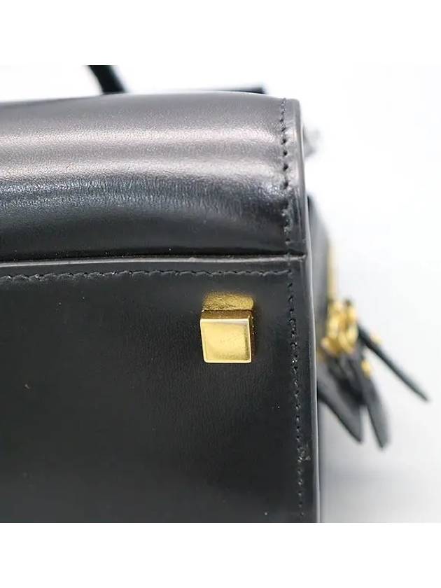 557653 Black leather gold plated YSL Uptown monogram medium 2WAY detachable clutch - SAINT LAURENT - BALAAN 6