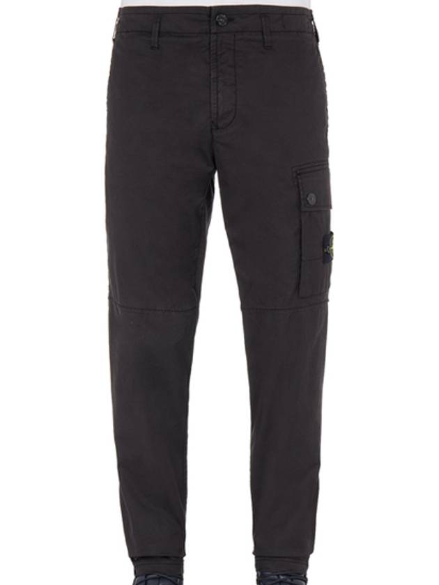 Wappen Patch Cotton Straight Pants Black - STONE ISLAND - BALAAN 2