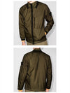 Membrana Zipper Bomber Jacket Olive Green - STONE ISLAND - BALAAN 5