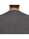 Men's Crew Neck Wool Knit Top Grey - DRUMOHR - BALAAN 8