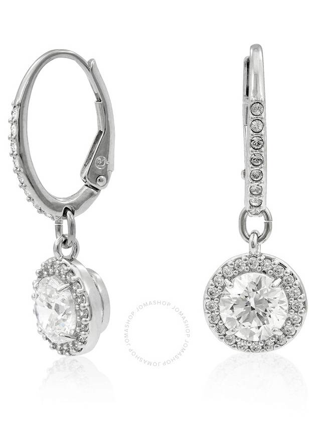 Una Angelic Crystal Drop Earrings Silver - SWAROVSKI - BALAAN 2