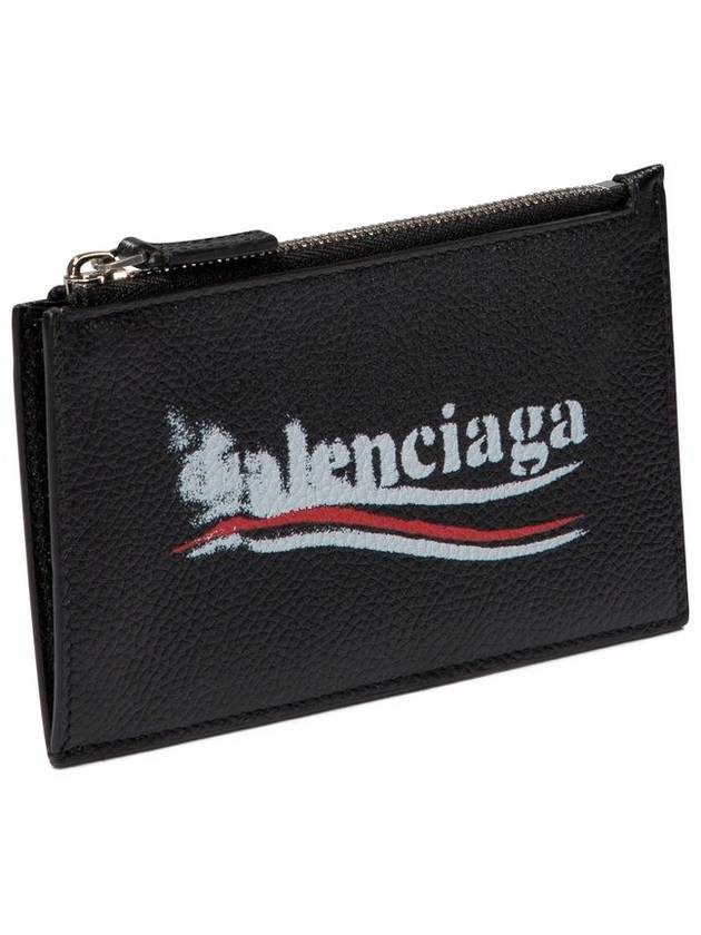 Wave Logo Card Wallet Black - BALENCIAGA - BALAAN 3