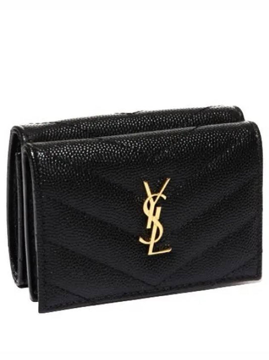 monogram mini wallet women - SAINT LAURENT - BALAAN 1