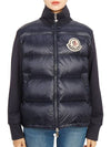 Logo Patch Knit Padded Zip-up Jacket Navy - MONCLER - BALAAN 2