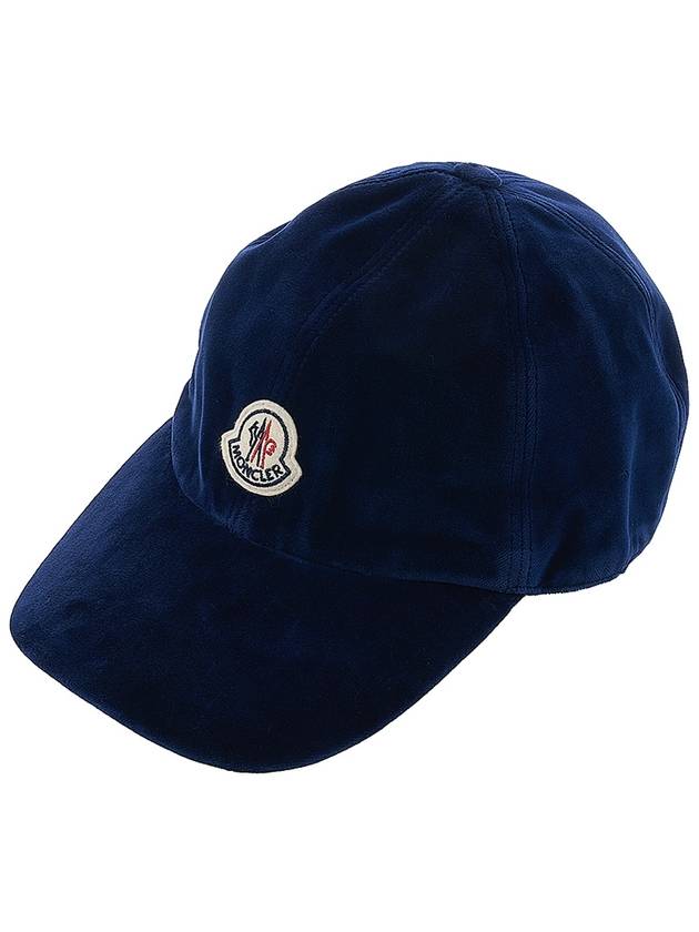 Logo Patch Velvet Ball Cap 3B00025 549SE 76F - MONCLER - BALAAN 10