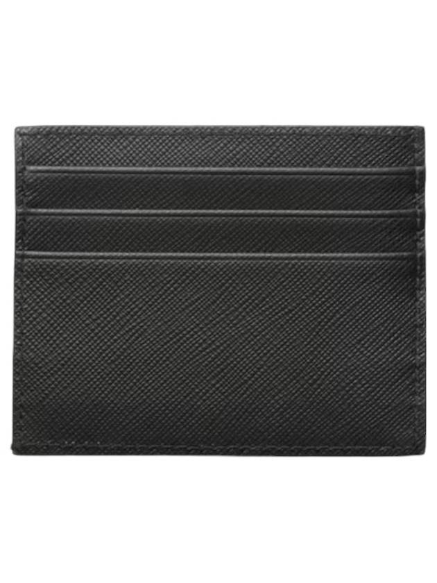 Triangle Logo Saffiano Card Wallet Black - PRADA - BALAAN 3