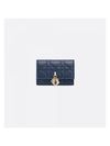 Miss Glycine Wallet Deep Ocean Blue Cannage Lambskin - DIOR - BALAAN 1