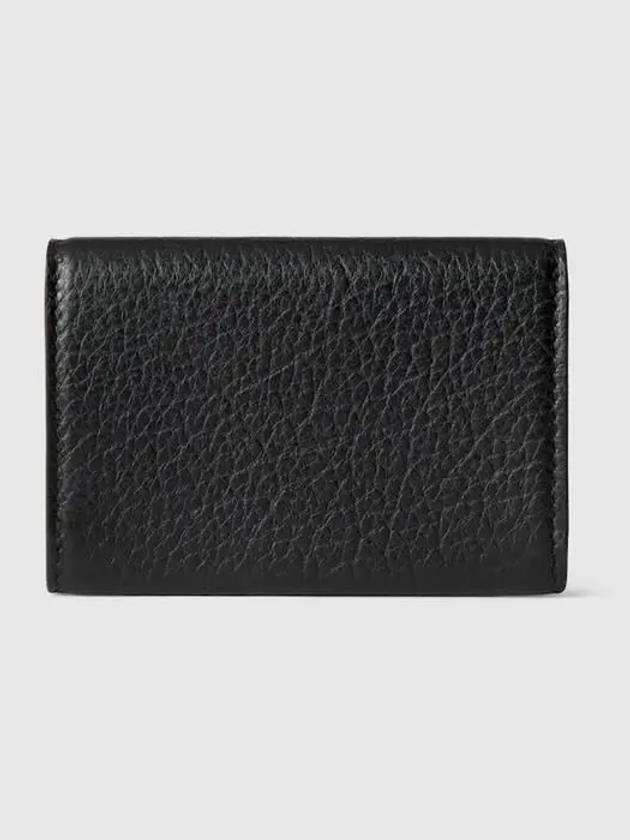 Double G Leather Card Wallet Black - GUCCI - BALAAN 6