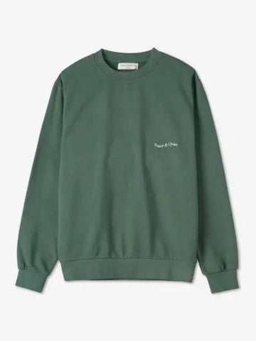 MUSEUM OF PEACE QUIET Micro Wordmark Sweatshirt Forest MOPQSS2234FOREST - MUSEUM OF PEACE & QUIET - BALAAN 1