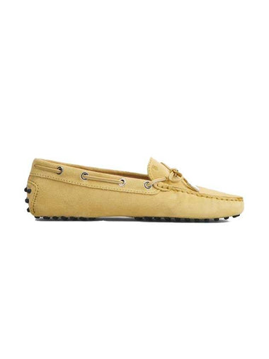 Gommino Suede Driving Shoes Yellow - TOD'S - BALAAN 1