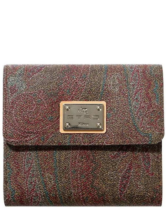 Paisley Logo Halfwallet Brown - ETRO - BALAAN 1