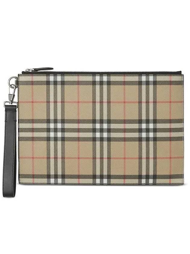 Vintage Check Clutch Bag Beige - BURBERRY - BALAAN 2