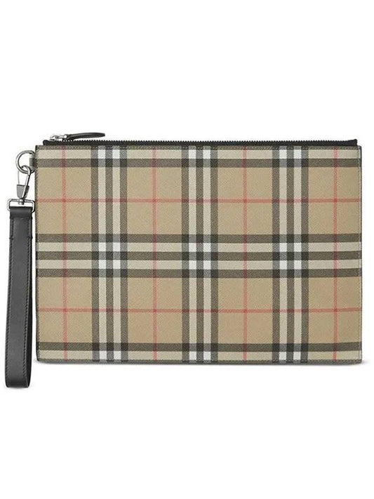 Vintage Check Clutch Bag Beige - BURBERRY - BALAAN 2