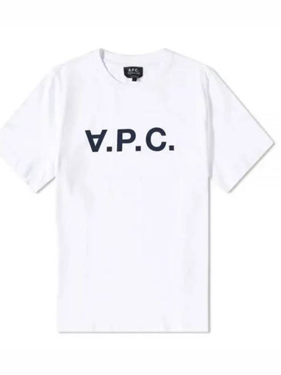 Men's VPC Logo Short Sleeve T-Shirt White - A.P.C. - BALAAN 2