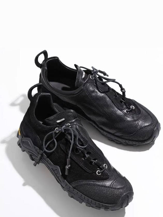 Gabe Stealth Leather Low Top Sneakers Black - OUR LEGACY - BALAAN 2