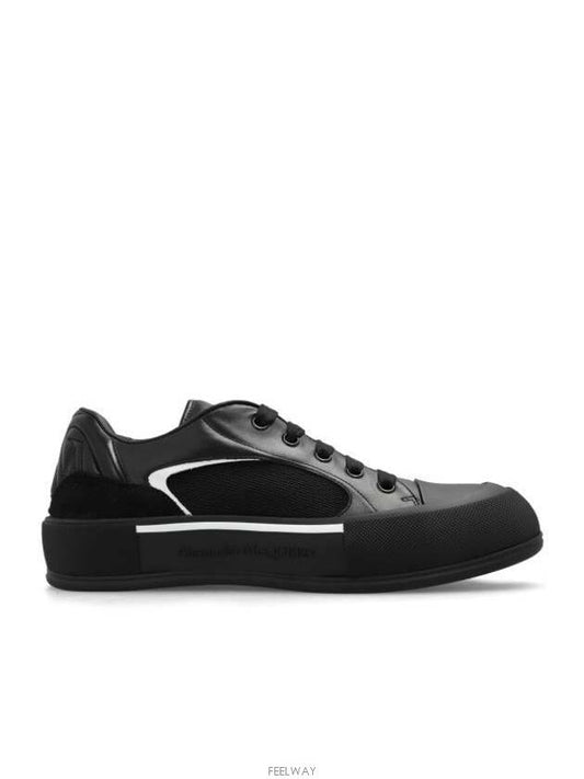 Skate Deck Plimsol Low Top Sneakers Black - ALEXANDER MCQUEEN - BALAAN 2