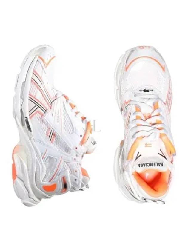 Runner Low-Top Sneakers White Orange - BALENCIAGA - BALAAN 2