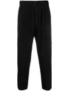 Men's Easy Fit Pleated Crop Straight Pants Black - ISSEY MIYAKE - BALAAN 1