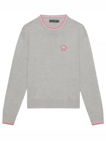 Relaxed Fit Crew Neck Sweater Grey - G/FORE - BALAAN 2