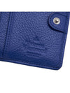 Grain Leather Frame Half Wallet Blue - VIVIENNE WESTWOOD - BALAAN 9