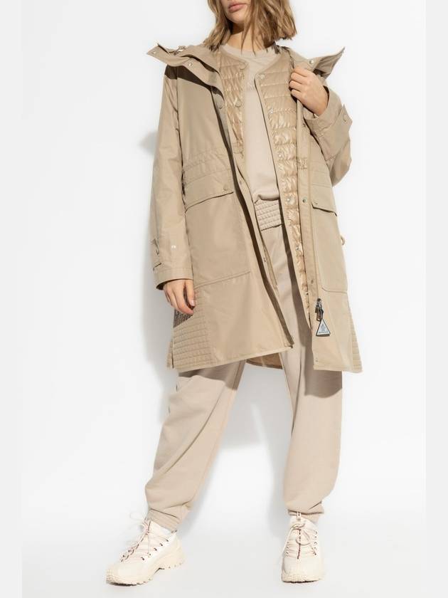 Moncler Coat With Down Vest, Women's, Beige - MONCLER - BALAAN 2