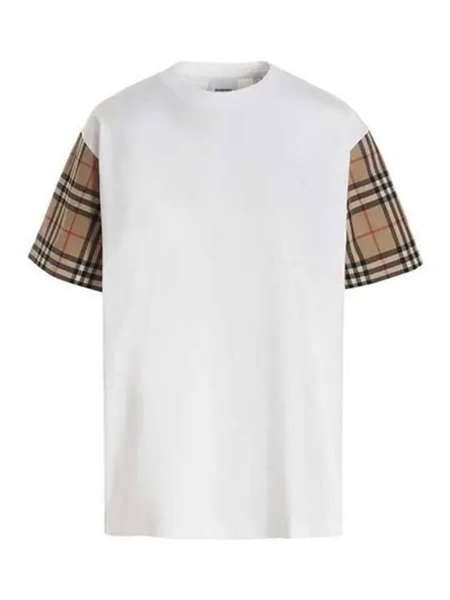 Vintage Check Sleeve Short Sleeve T-Shirt White - BURBERRY - BALAAN 2