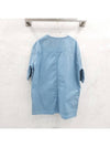 Lux You 50 Light blue zipper cut poplin short sleeve t shirt - JUUN.J - BALAAN 2