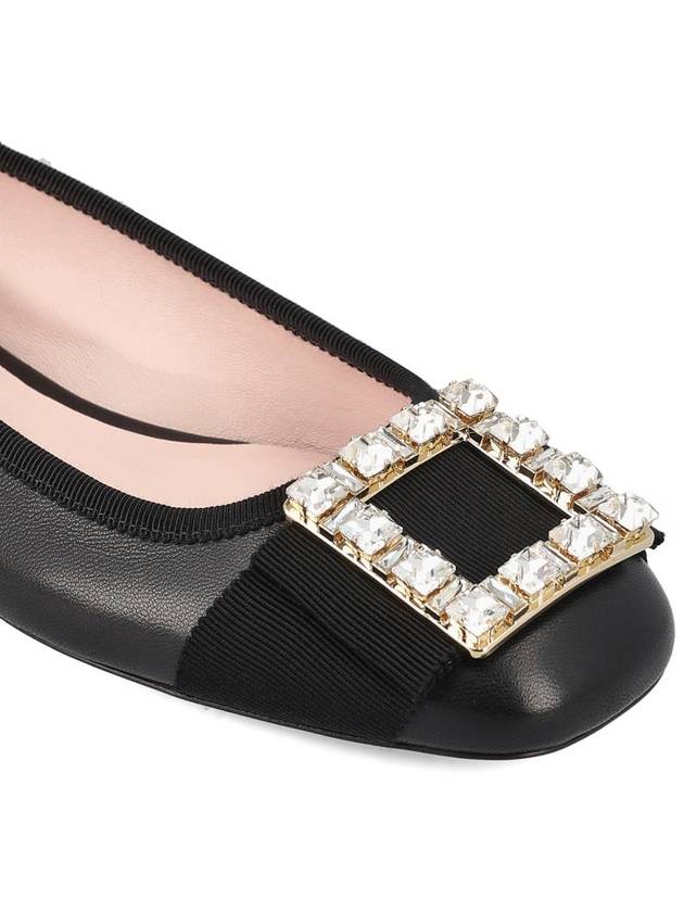 Très Vivier Crystal Buckle Flat Black - ROGER VIVIER - BALAAN 5