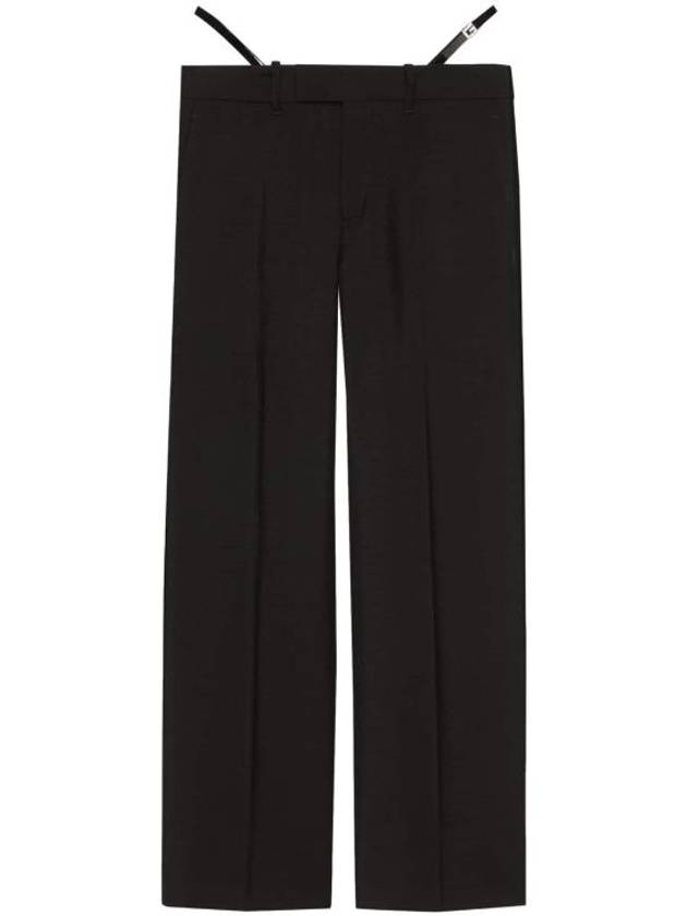 Wool Mohair Straight Pants Black - GUCCI - BALAAN 2