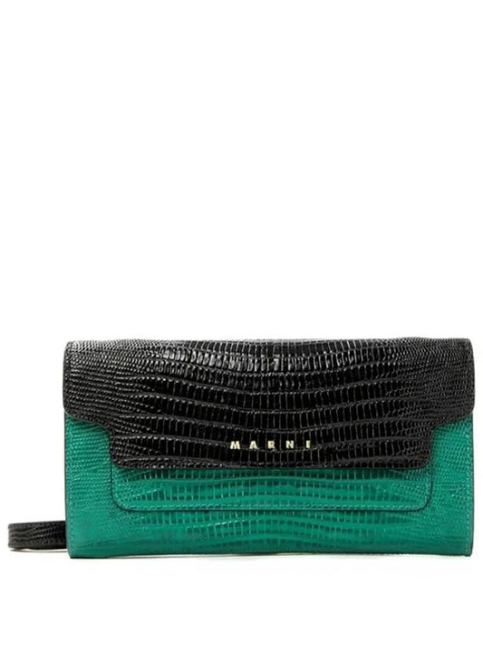 Wallet Cross Bag Black Green - MARNI - BALAAN.