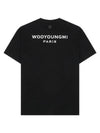 Men's Back Logo Cotton Short Sleeve T-Shirt Black - WOOYOUNGMI - BALAAN 3